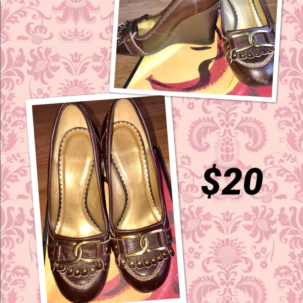 BCBGirls wedge brown heel